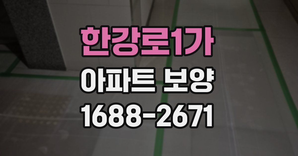 한강로1가 아파트 보양