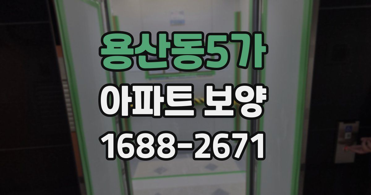 용산동5가 아파트 보양