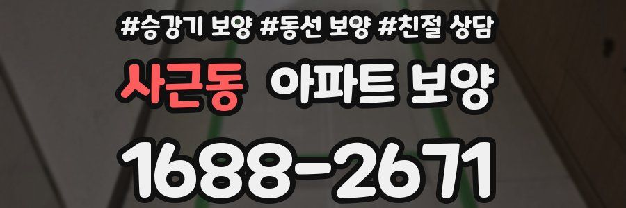 사근동 아파트 보양