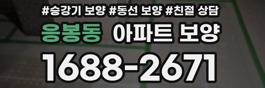 응봉동 아파트 보양
