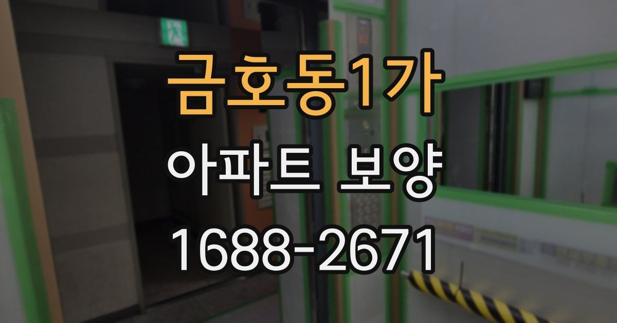 금호동1가 아파트 보양