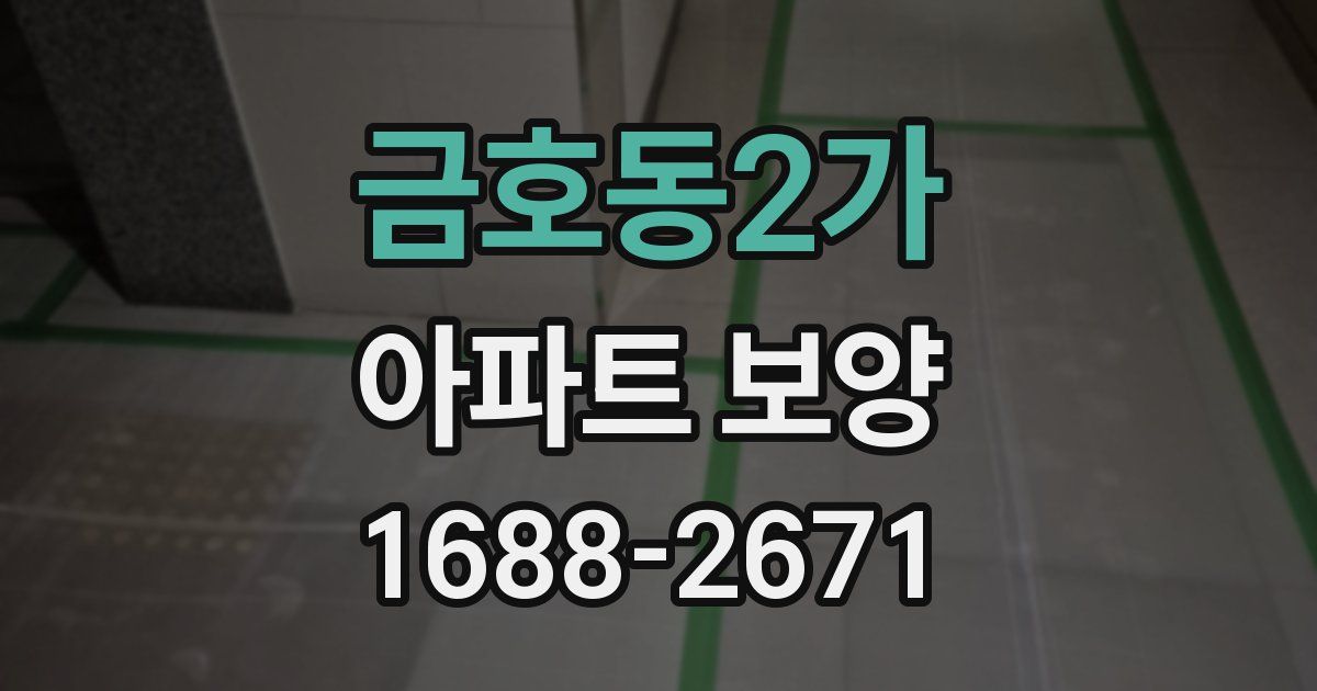 금호동2가 아파트 보양