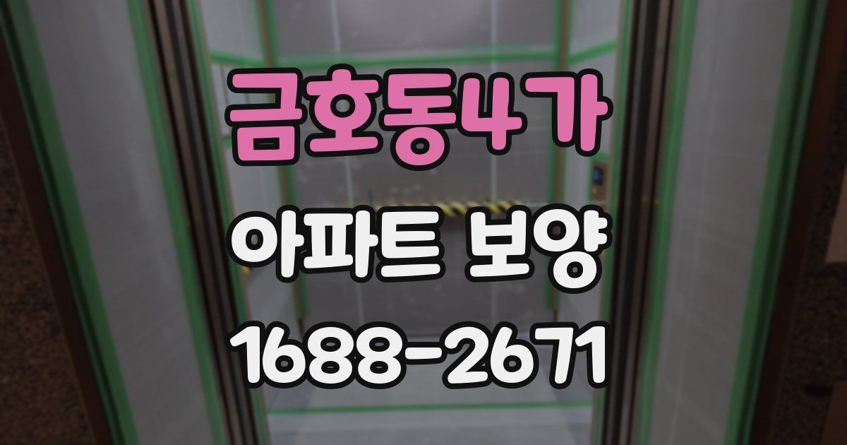 금호동4가 아파트 보양