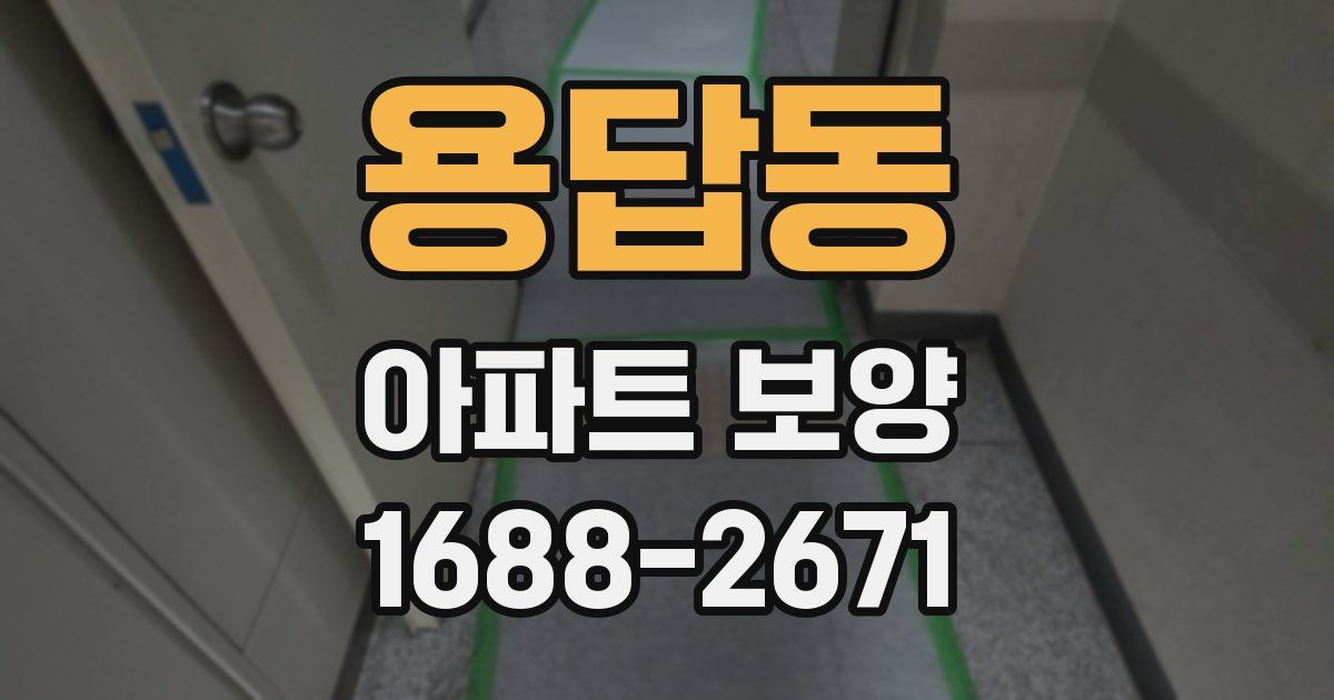 용답동 아파트 보양