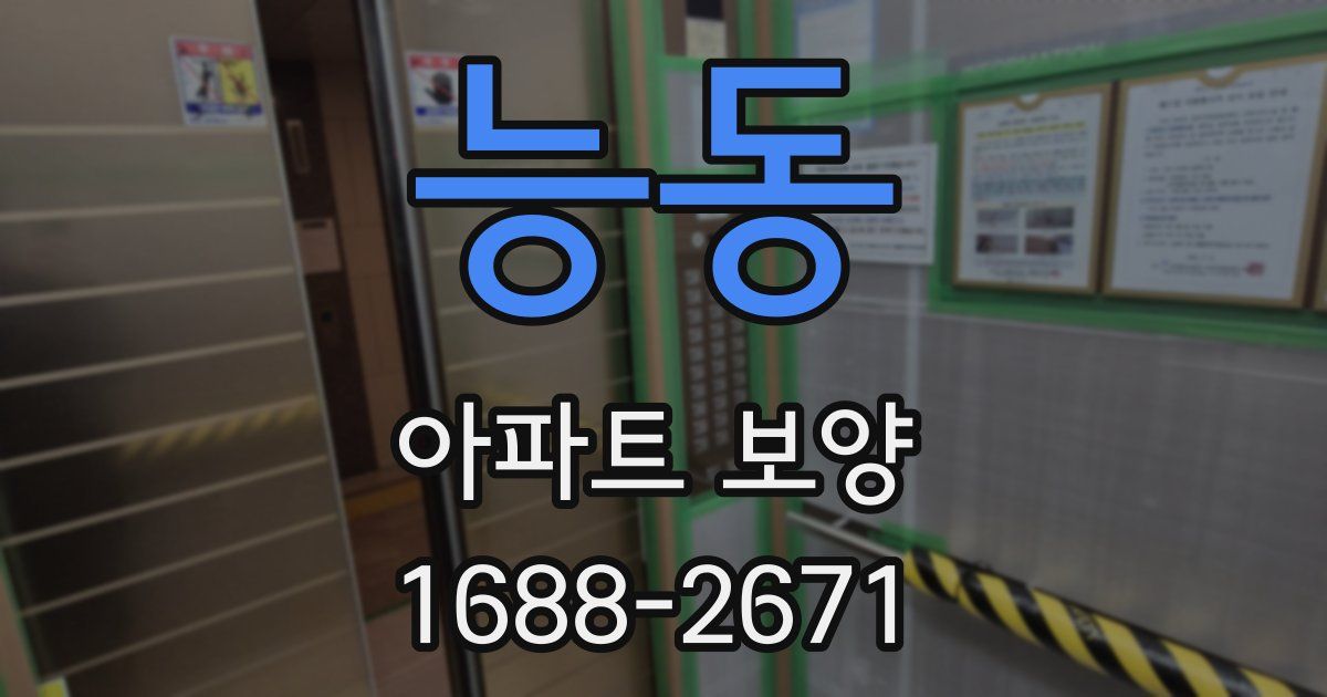 능동 아파트 보양