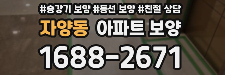 자양동 아파트 보양