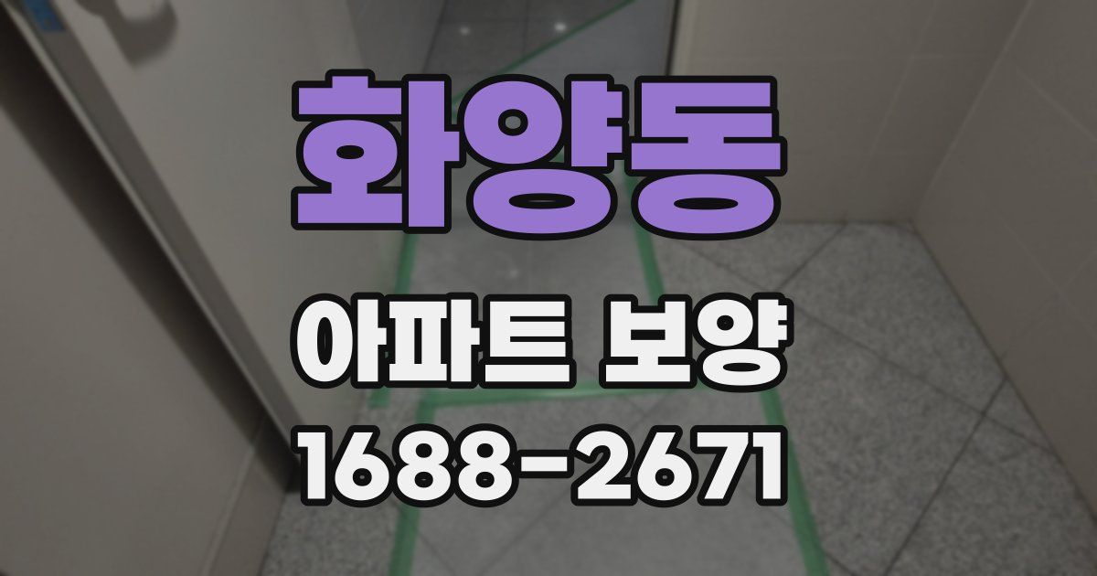 화양동 아파트 보양