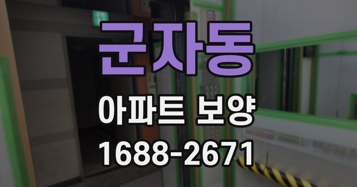 군자동 아파트 보양
