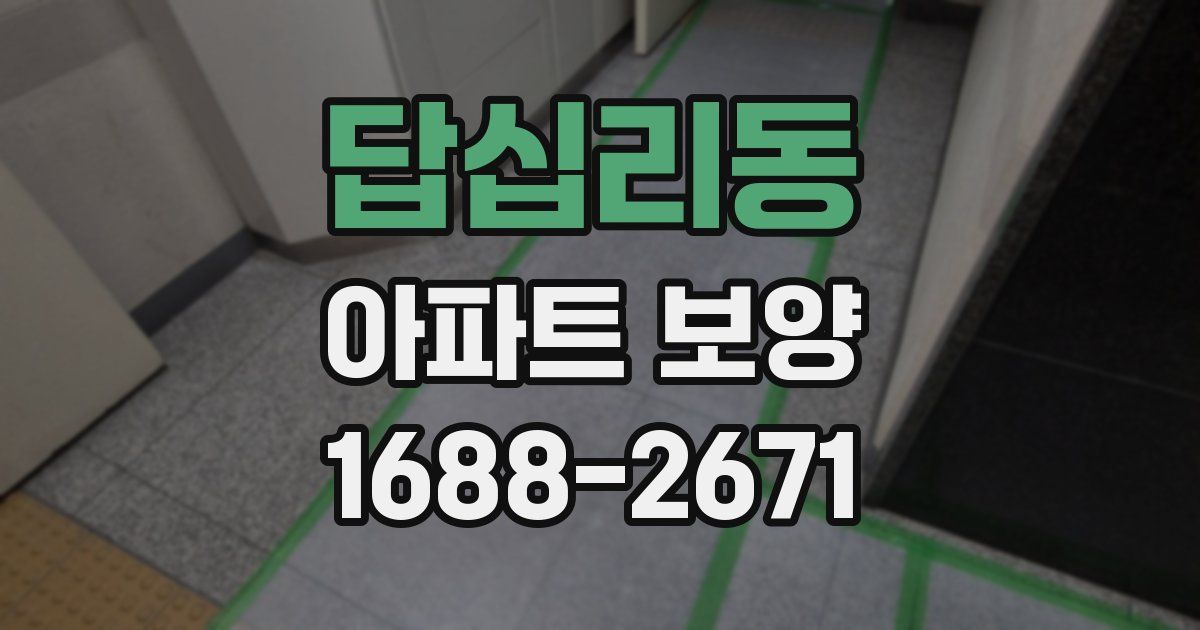 답십리동 아파트 보양