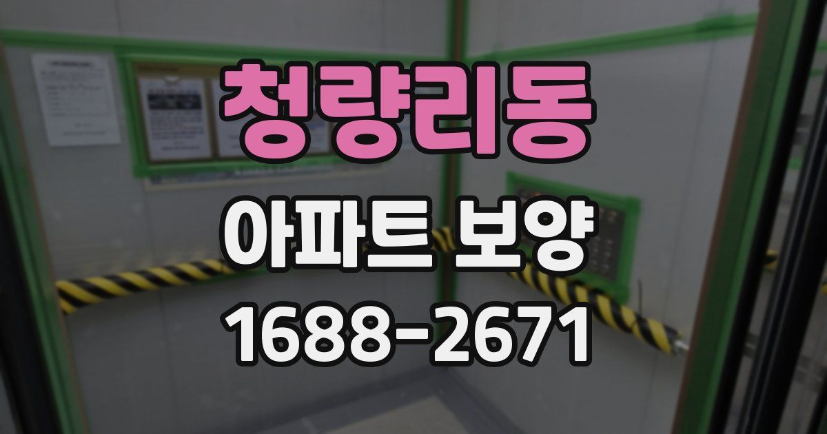 청량리동 아파트 보양