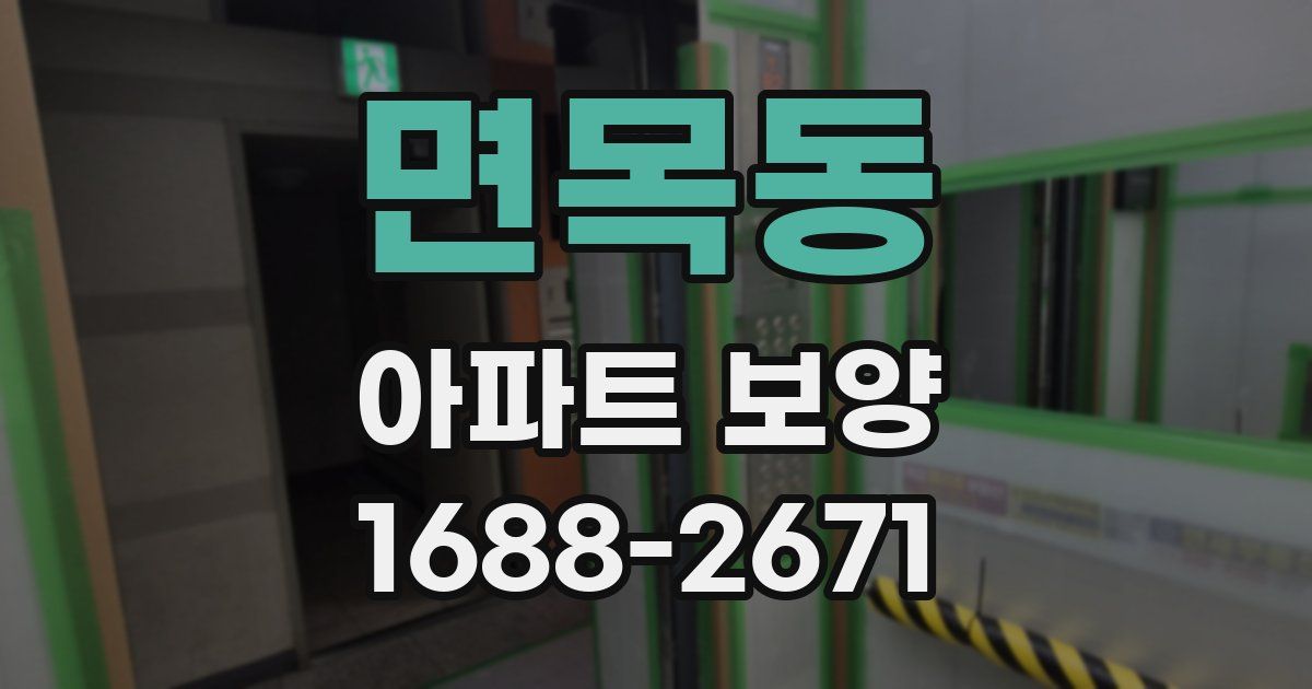 면목동 아파트 보양