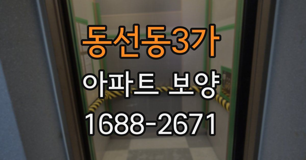 동선동3가 아파트 보양