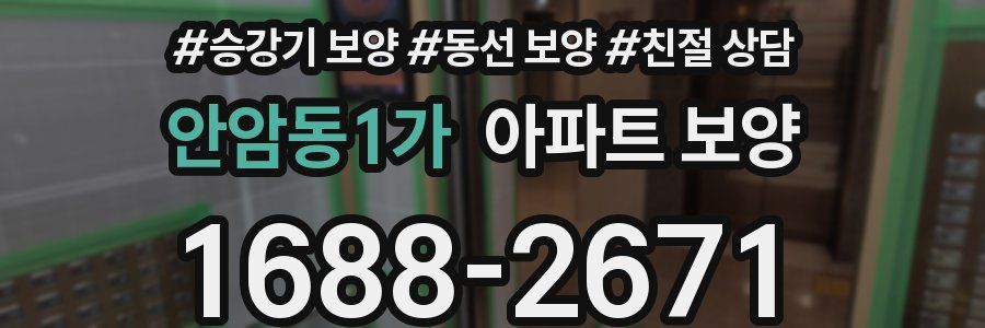 안암동1가 아파트 보양
