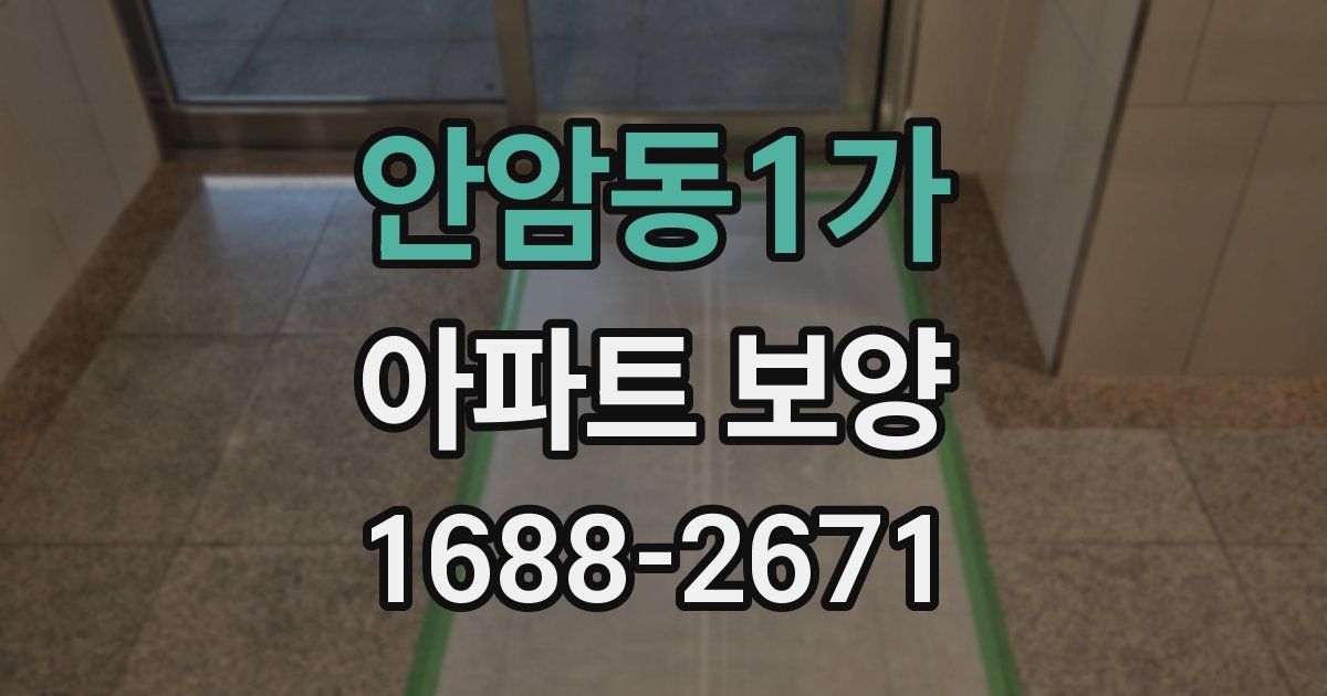 안암동1가 아파트 보양