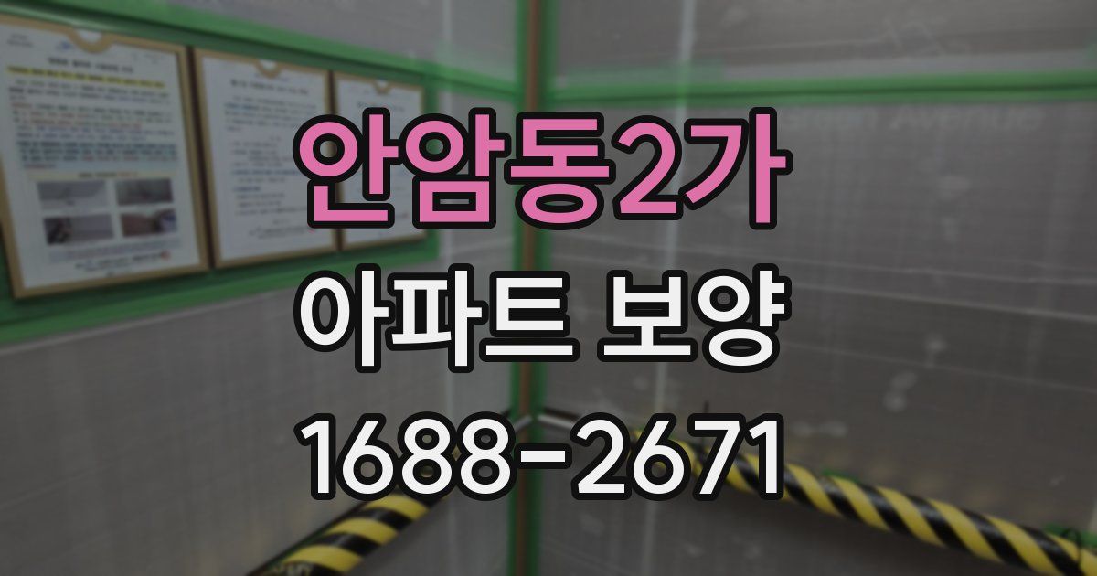 안암동2가 아파트 보양