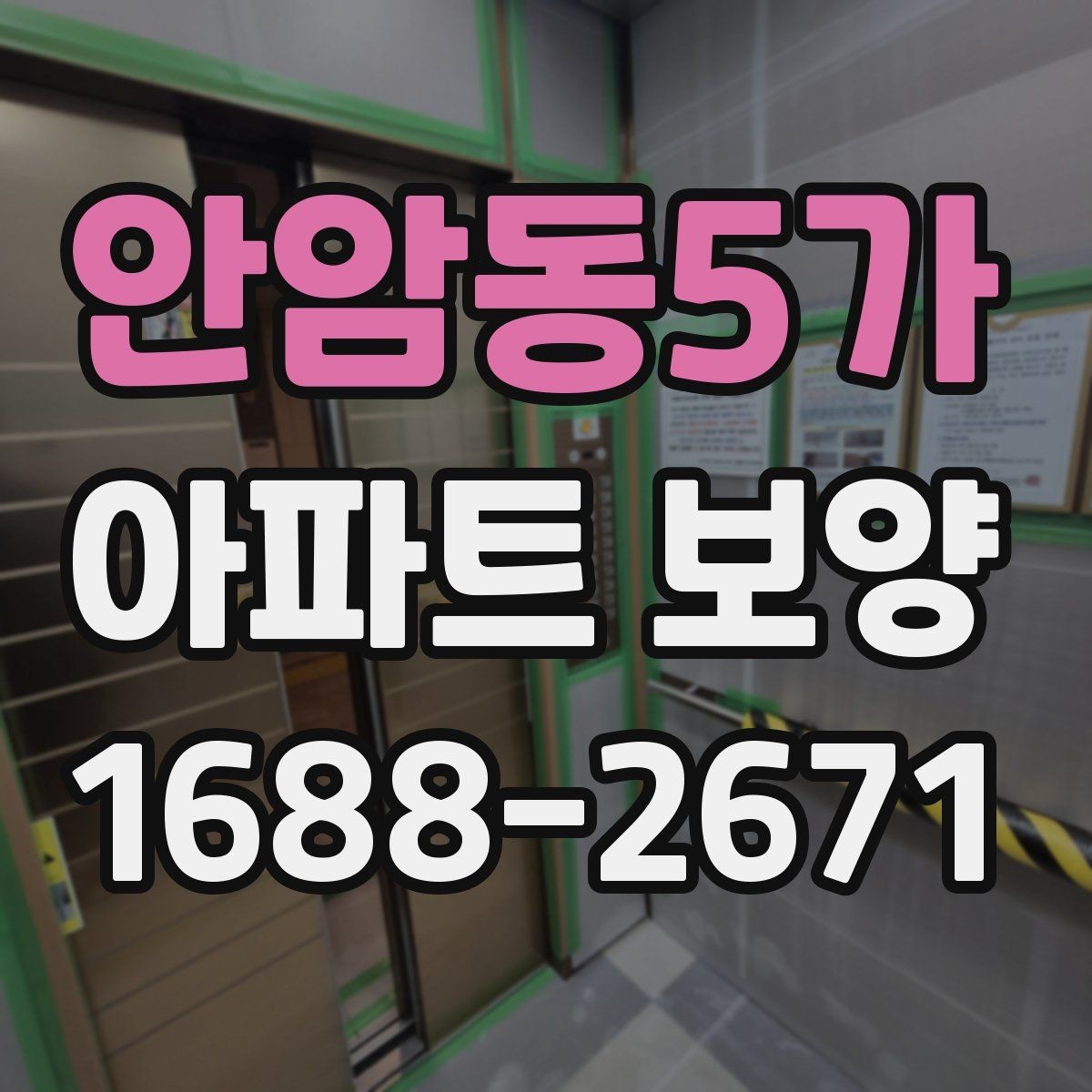 안암동5가 아파트 보양 시 비용과 품질의 균형 맞추기