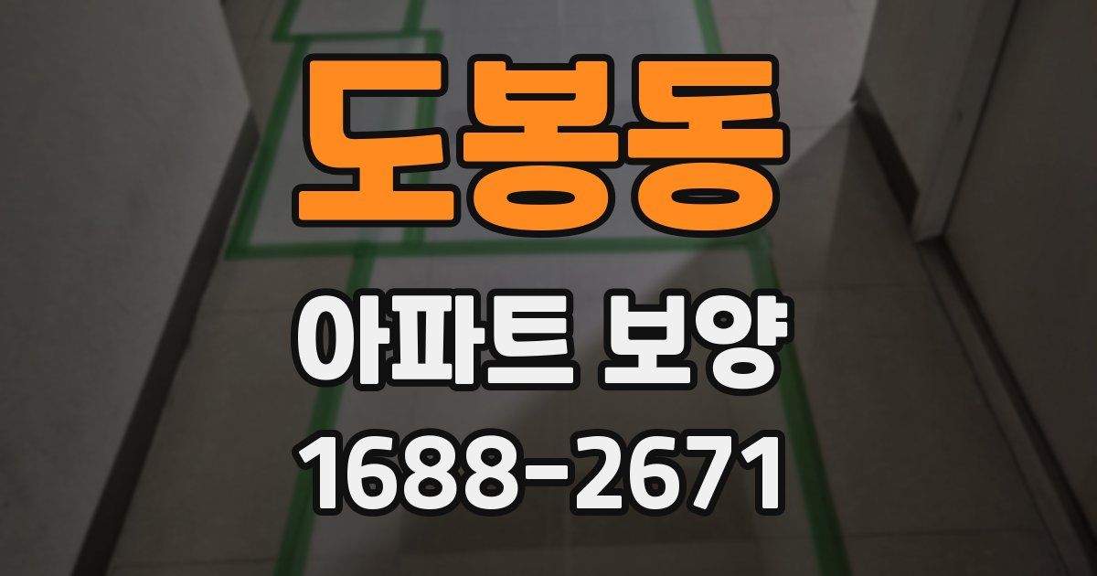 도봉동 아파트 보양