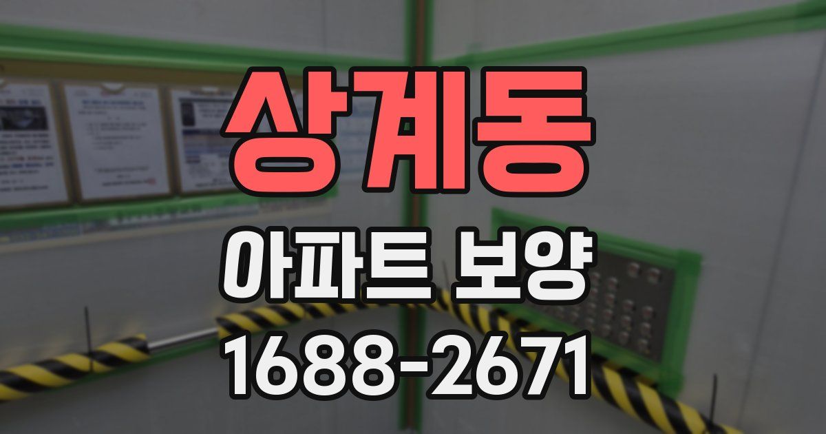상계동 아파트 보양