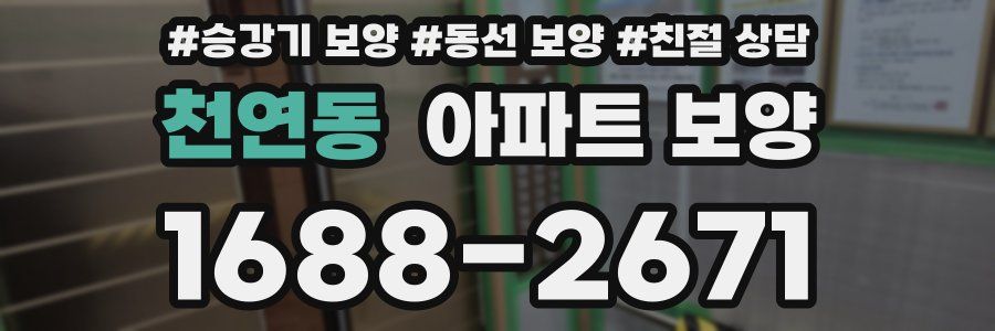 천연동 아파트 보양