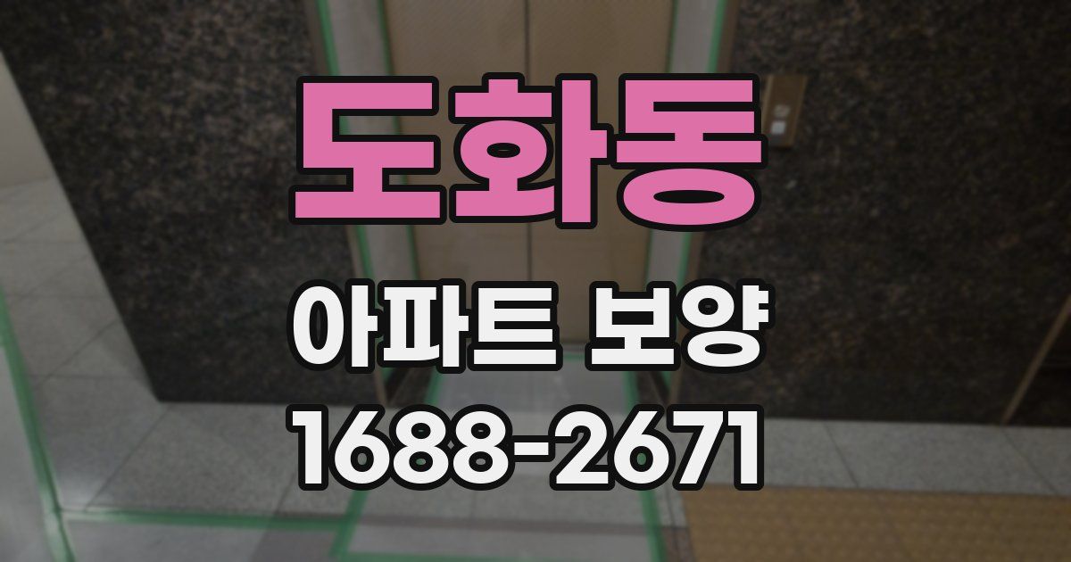 도화동 아파트 보양