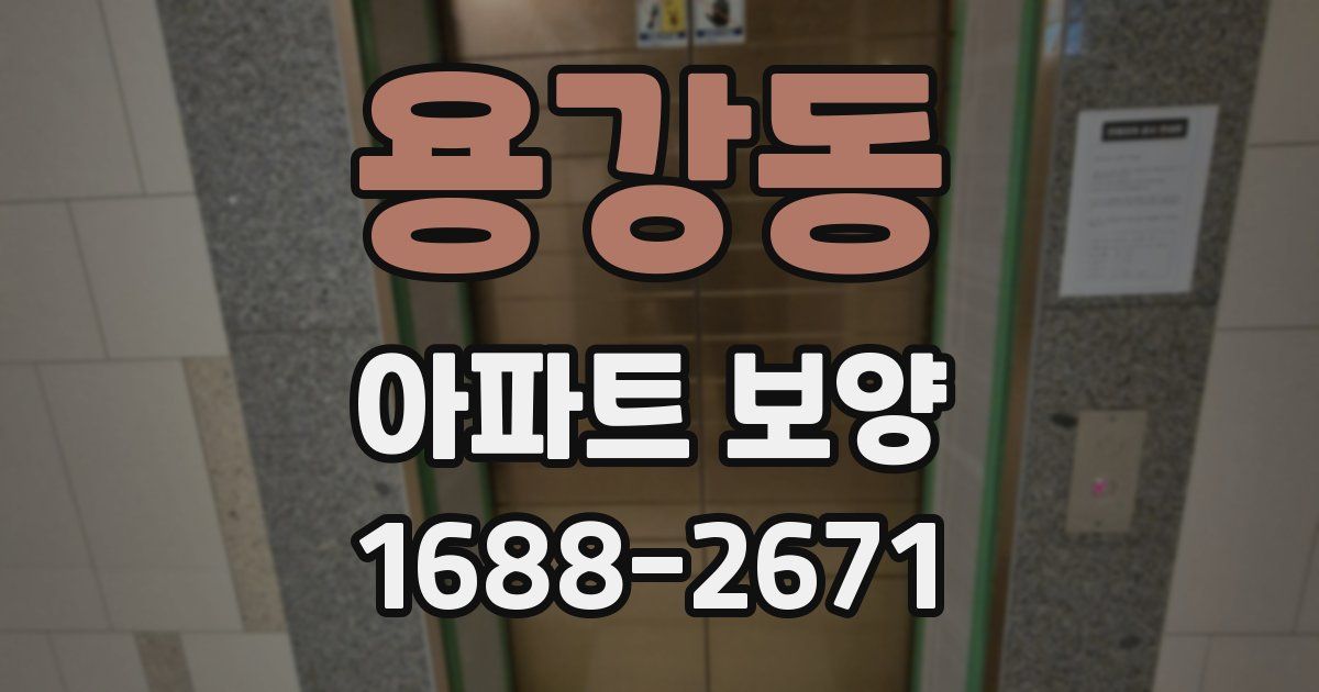 용강동 아파트 보양
