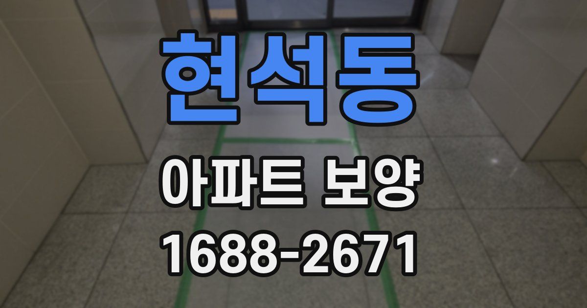 현석동 아파트 보양