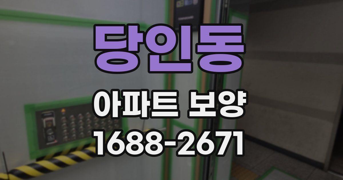 당인동 아파트 보양