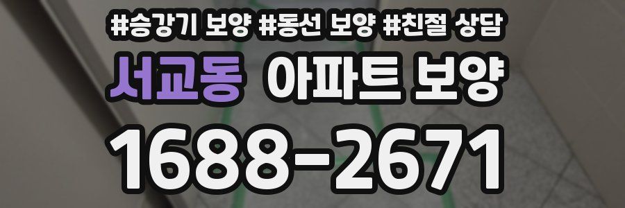 서교동 아파트 보양