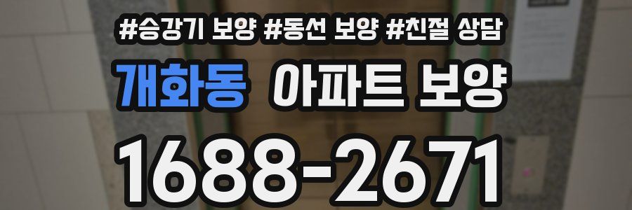개화동 아파트 보양