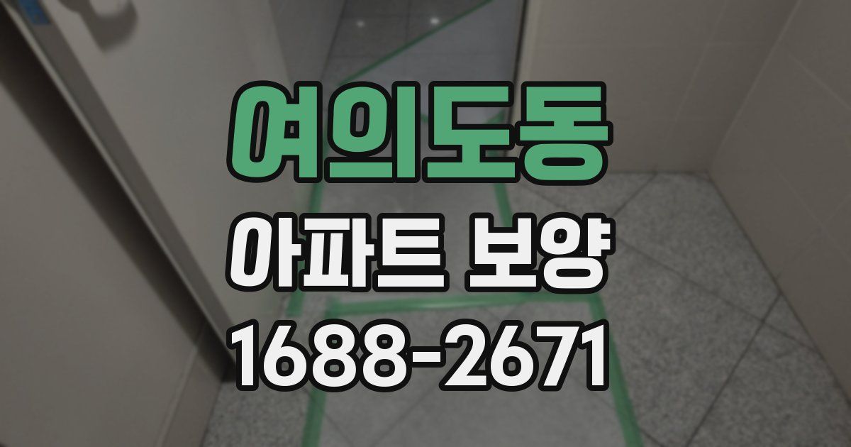 여의도동 아파트 보양