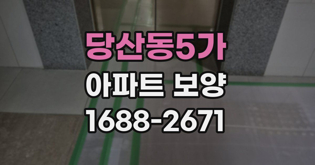 당산동5가 아파트 보양