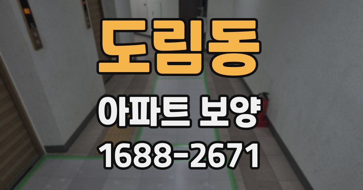 도림동 아파트 보양