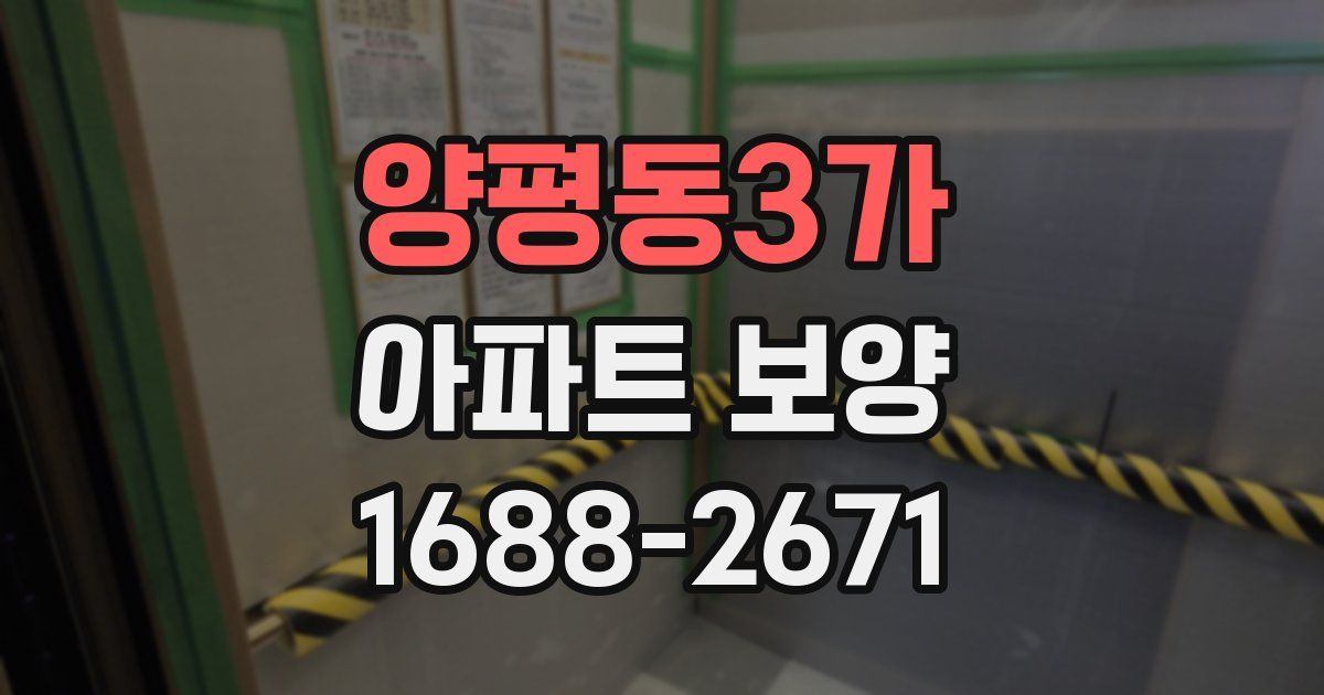 양평동3가 아파트 보양