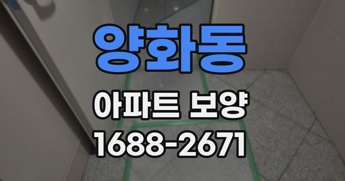 양화동 아파트 보양