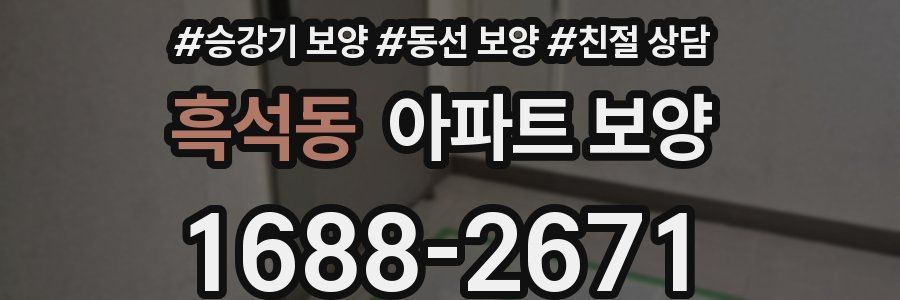 흑석동 아파트 보양