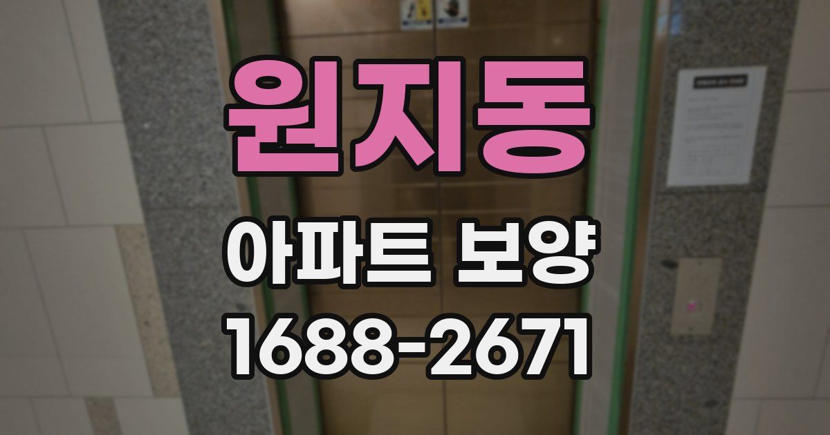원지동 아파트 보양
