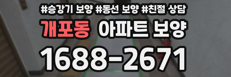 개포동 아파트 보양