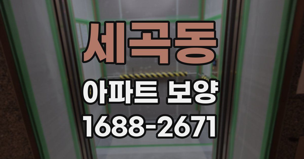 세곡동 아파트 보양