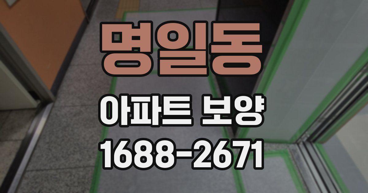 명일동 아파트 보양