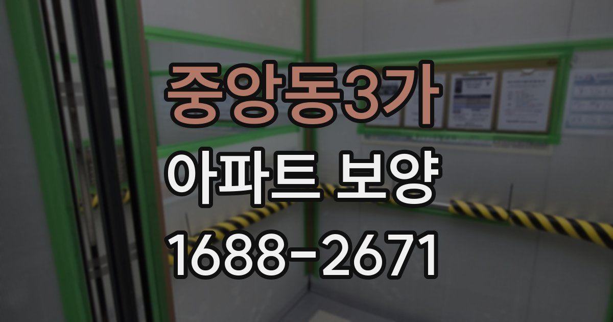 중앙동3가 아파트 보양
