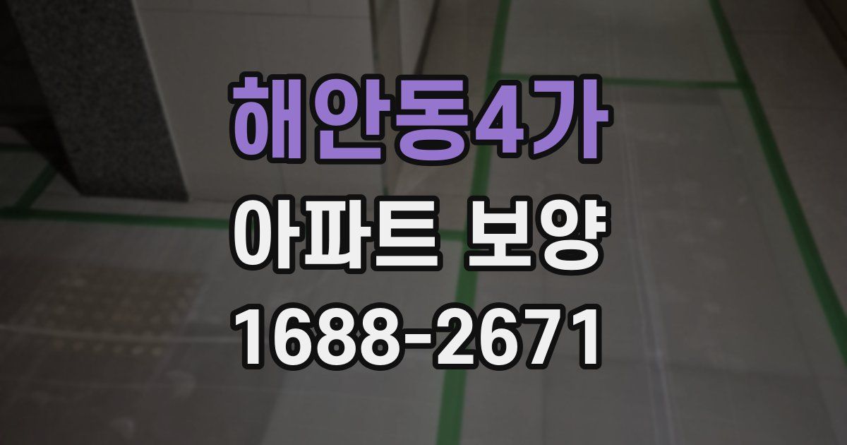 해안동4가 아파트 보양