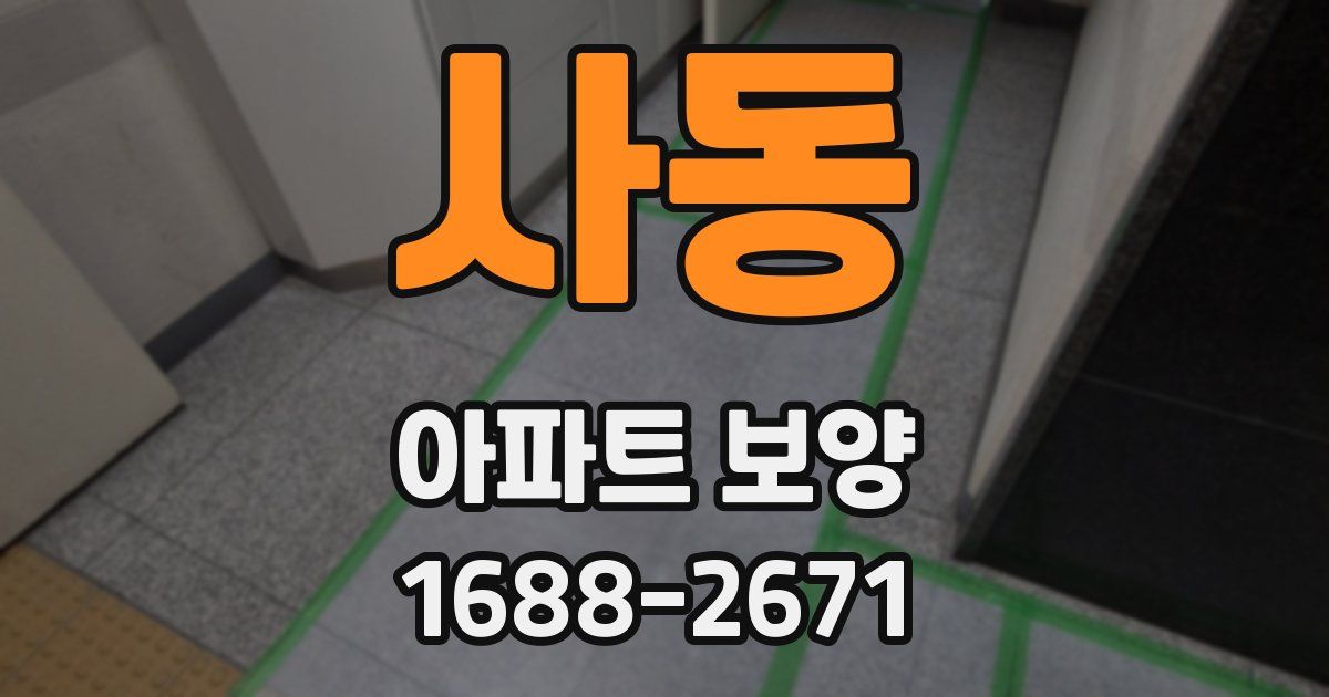 사동 아파트 보양
