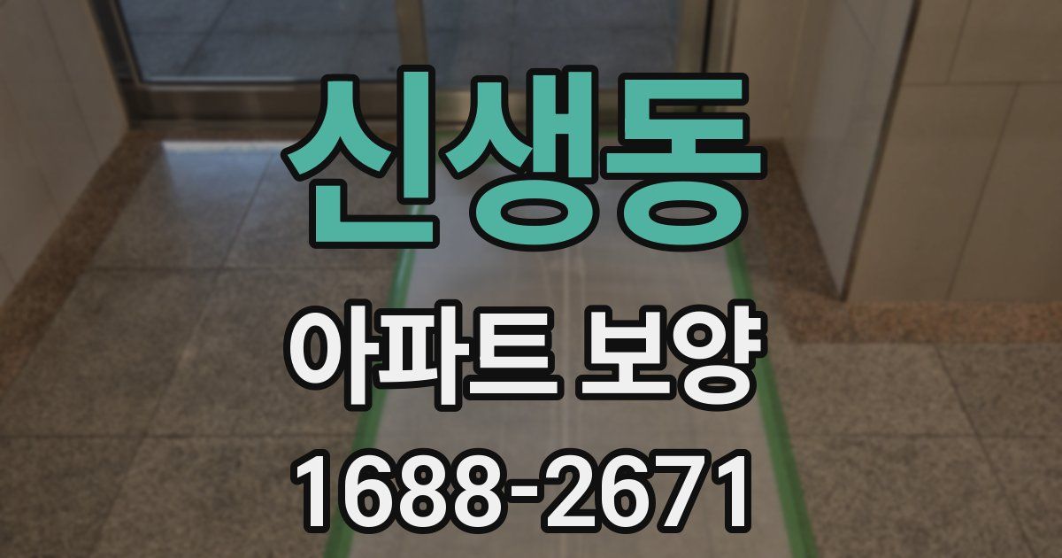 신생동 아파트 보양