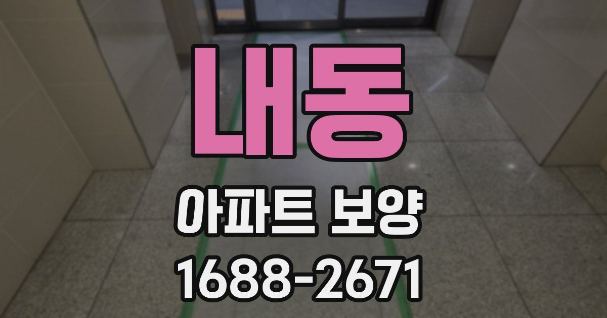 내동 아파트 보양