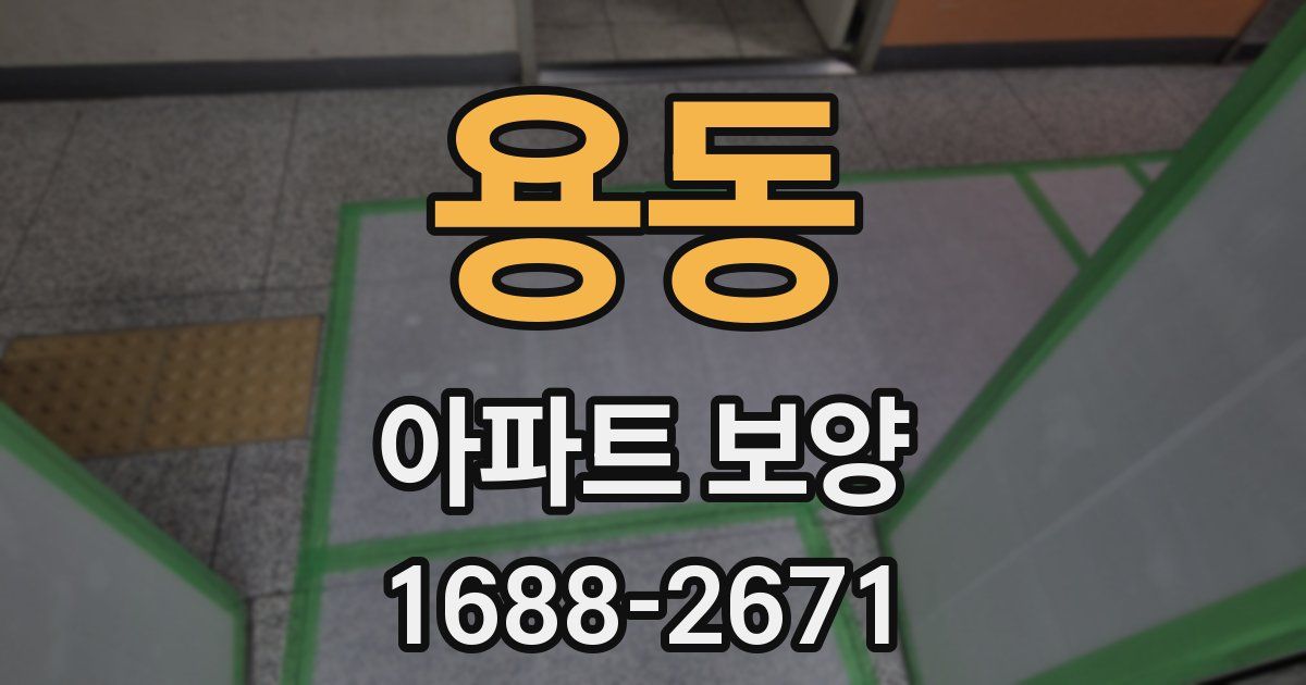 용동 아파트 보양