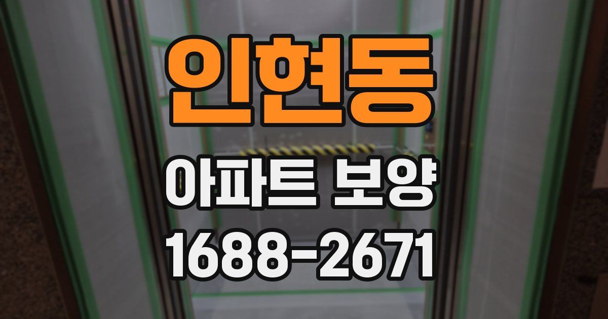 인현동 아파트 보양