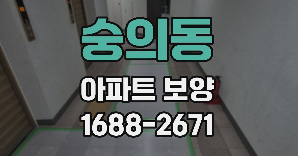 숭의동 아파트 보양