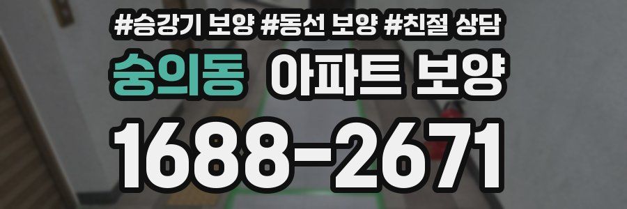 숭의동 아파트 보양