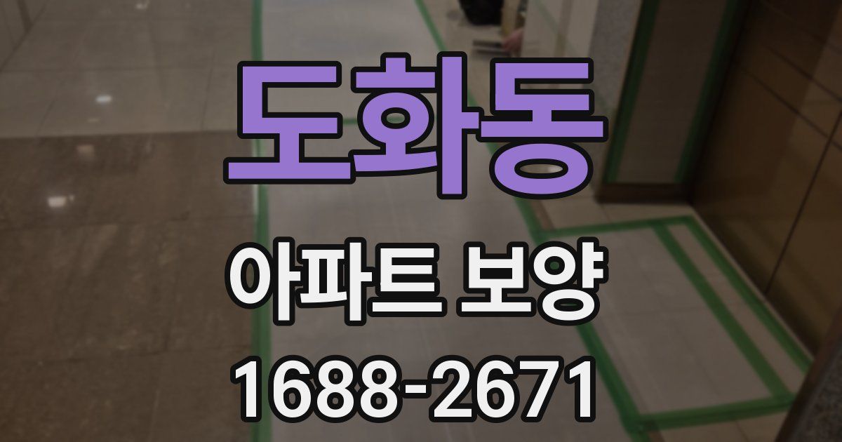 도화동 아파트 보양