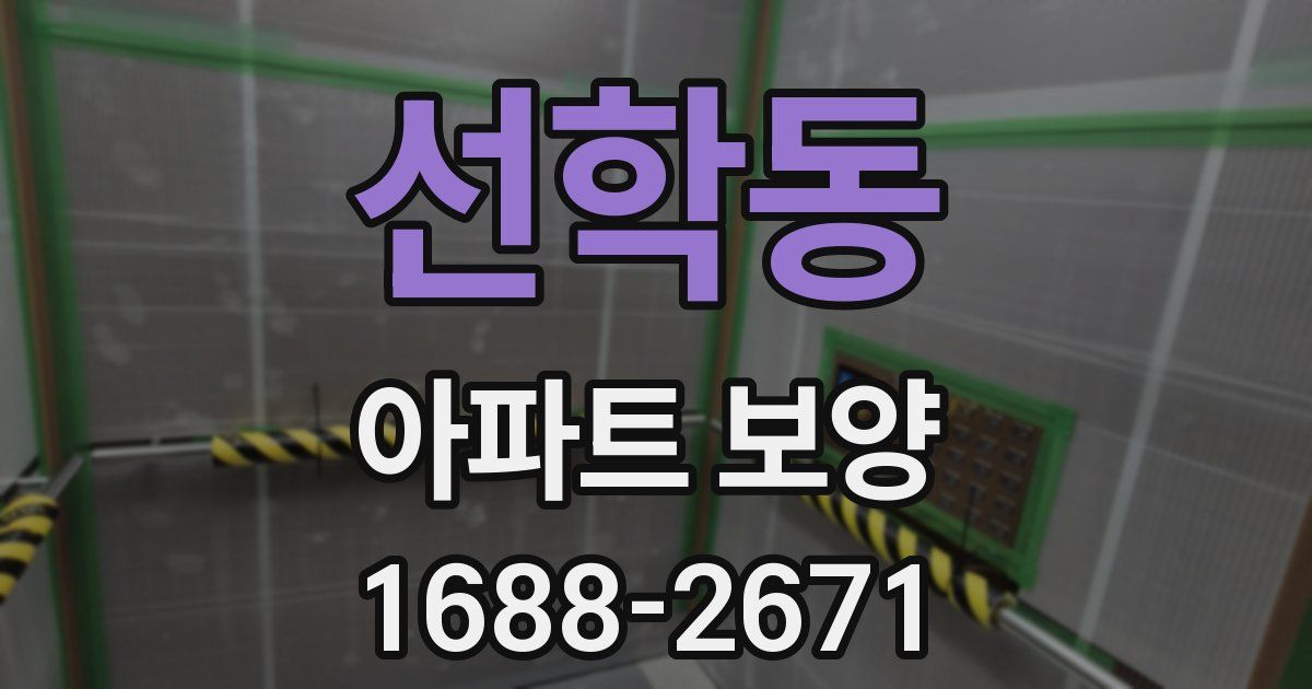 선학동 아파트 보양